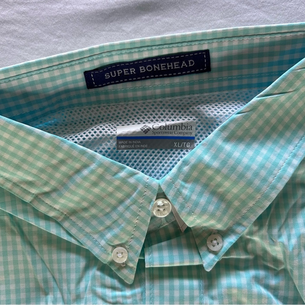 Columbia PFG Fishing Shirt Bundle XL 3 Pack Blue Gray Green Check NWT - Picture 8 of 16